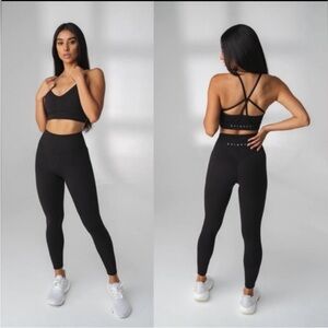 Balance athletica/Vitality black (midnight) cloud pant w/silver logo- size M